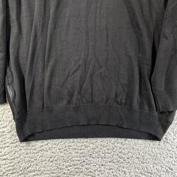 STEVE HARVEY CELEBRITY EDITION 1/4 ZIP RAYON BLEND SWEATER 2XL DEEP STRIPE MOCK - Picture 13 of 13